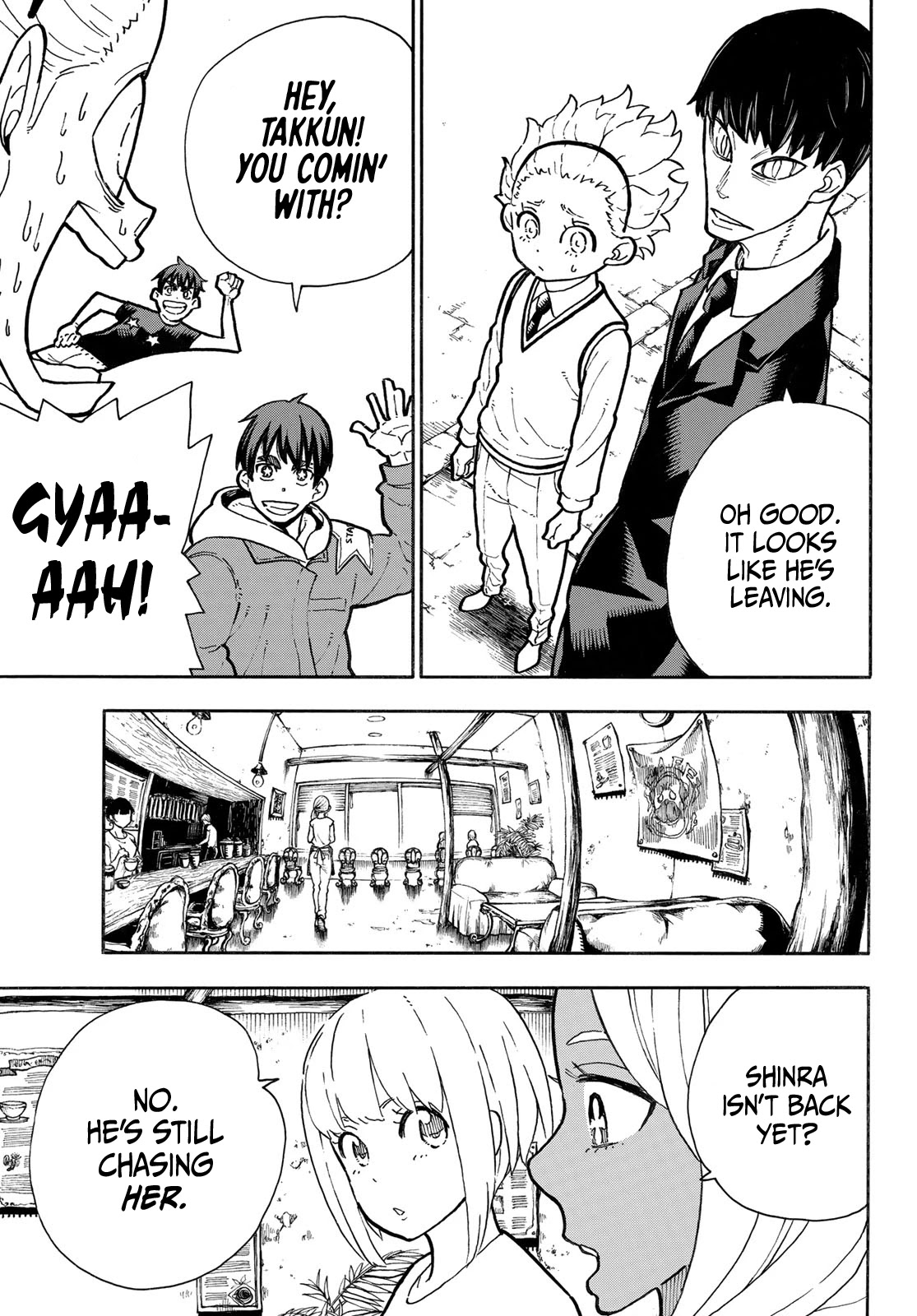 Enen no Shouboutai Chapter 303 page 11 - Chapter 303: A World Without Spontaneous Human Combustion