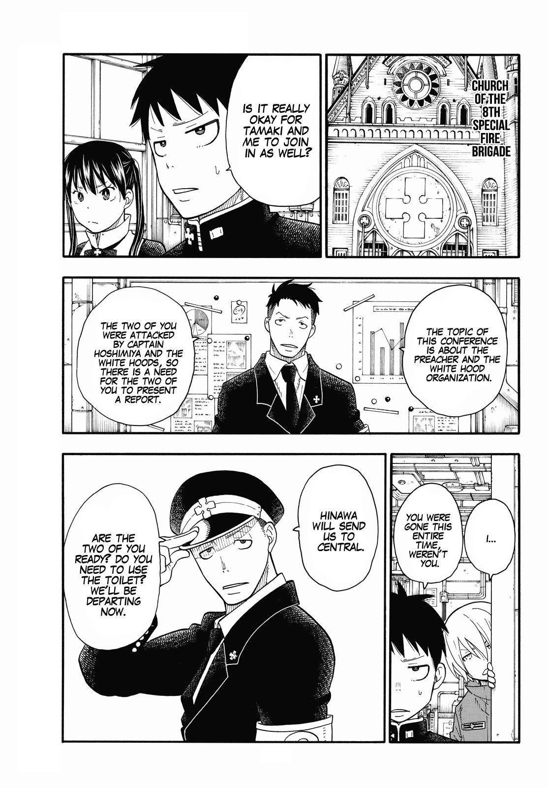 Enen no Shouboutai Chapter 33 page 8 - Chapter 33: Conference of the Commanders