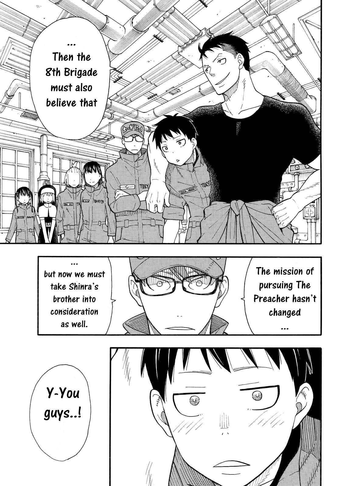 Enen no Shouboutai Chapter 38 page 11 - Chapter 38: The Whereabouts of the White-Hoods