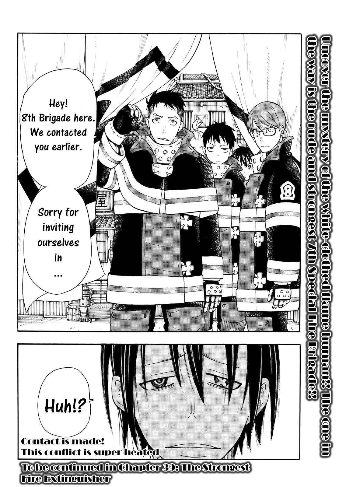 Enen no Shouboutai Chapter 38 page 20 - Chapter 38: The Whereabouts of the White-Hoods