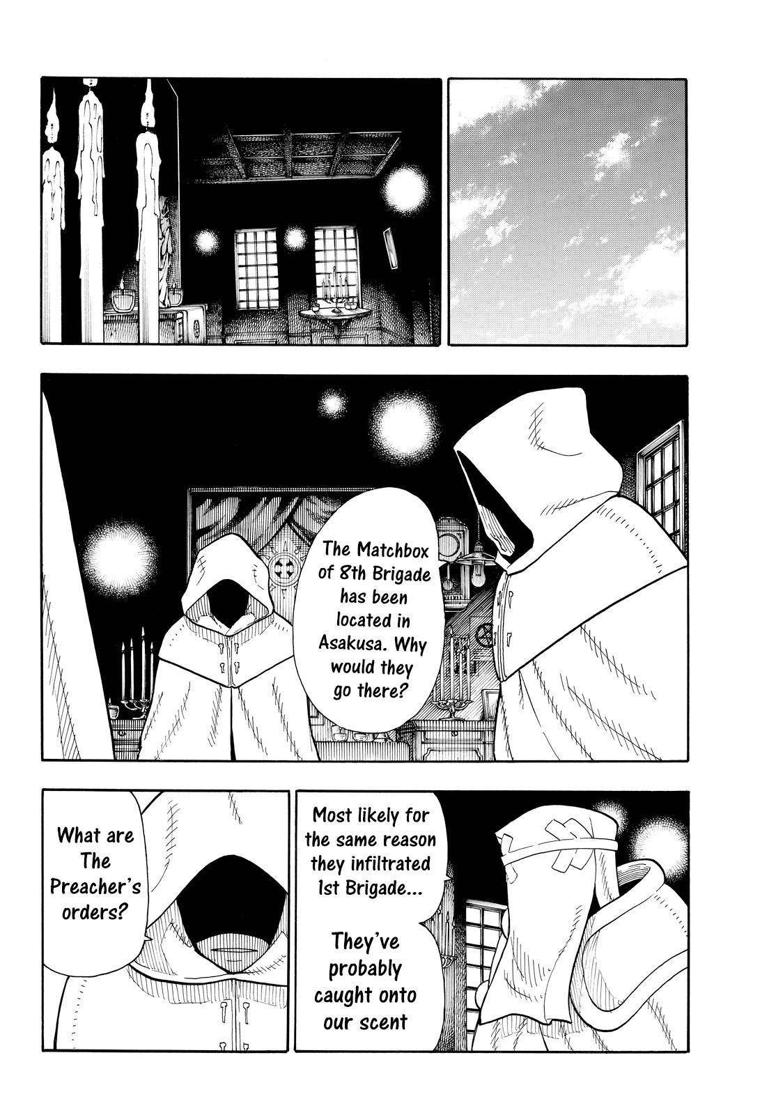Enen no Shouboutai Chapter 40 page 8 - Chapter 40: The Night Before the Battle in Asakusa