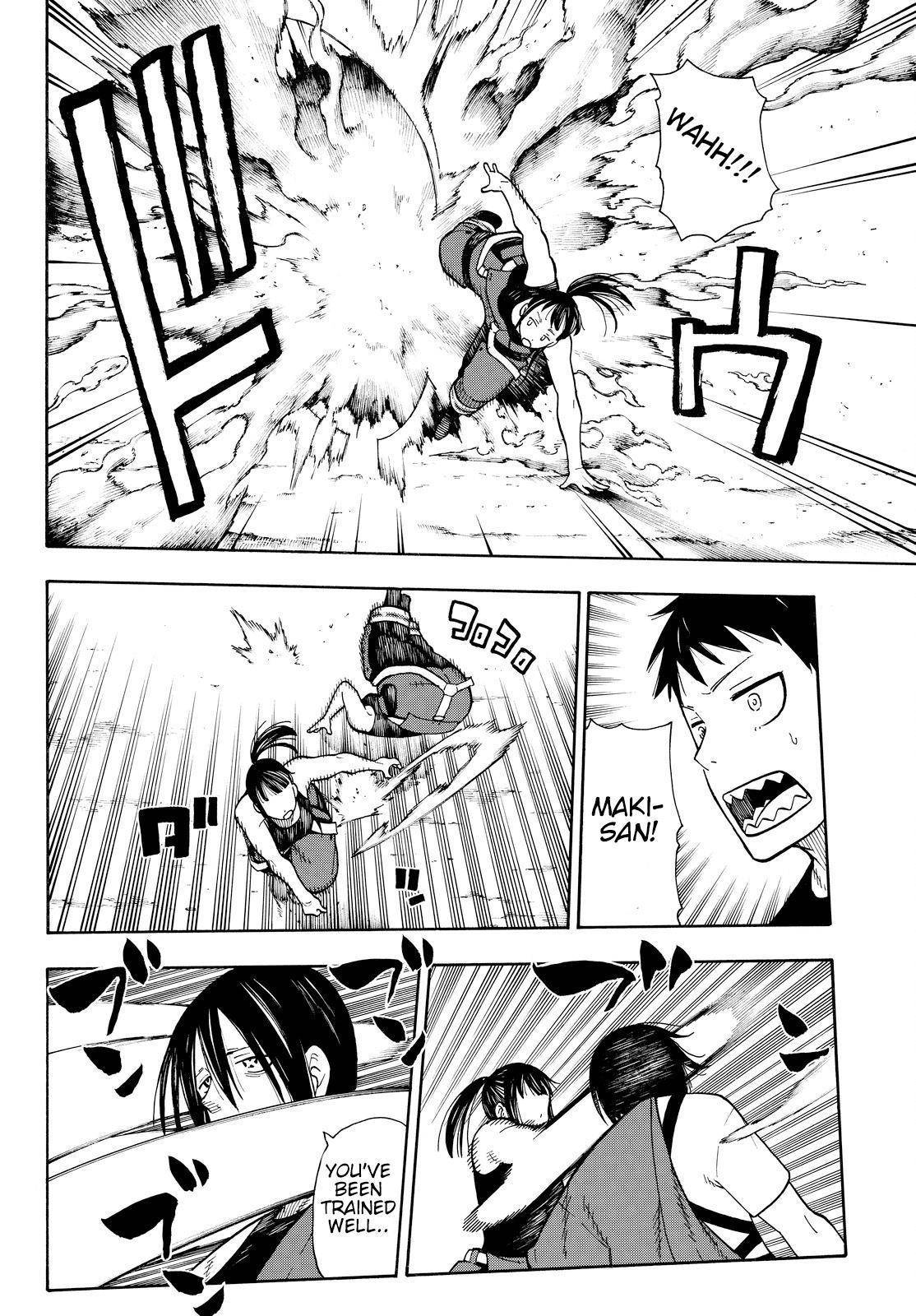 Enen no Shouboutai Chapter 41 page 14 - Chapter 41: The Fury of the Hybrid Type Fire Officer