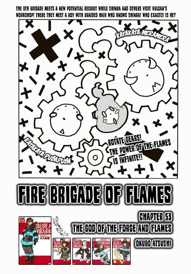 Enen no Shouboutai Chapter 53 page 1 - Chapter 53: The God of the Forge and Flames