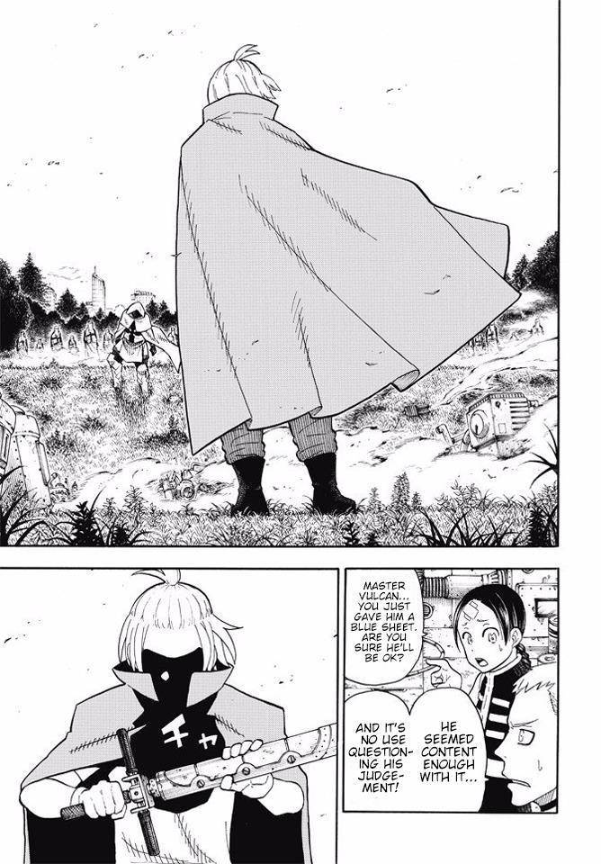 Enen no Shouboutai Chapter 56 page 7 - Chapter 56: The King of Knights on Horseback