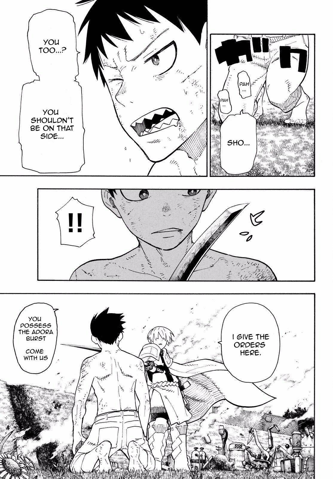 Enen no Shouboutai Chapter 61 page 8 - Chapter 61: The Sacred Blade