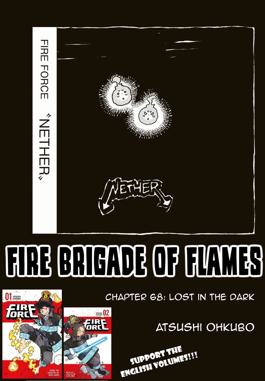 Enen no Shouboutai Chapter 68 page 1 - Chapter 68: Lost in the Dark