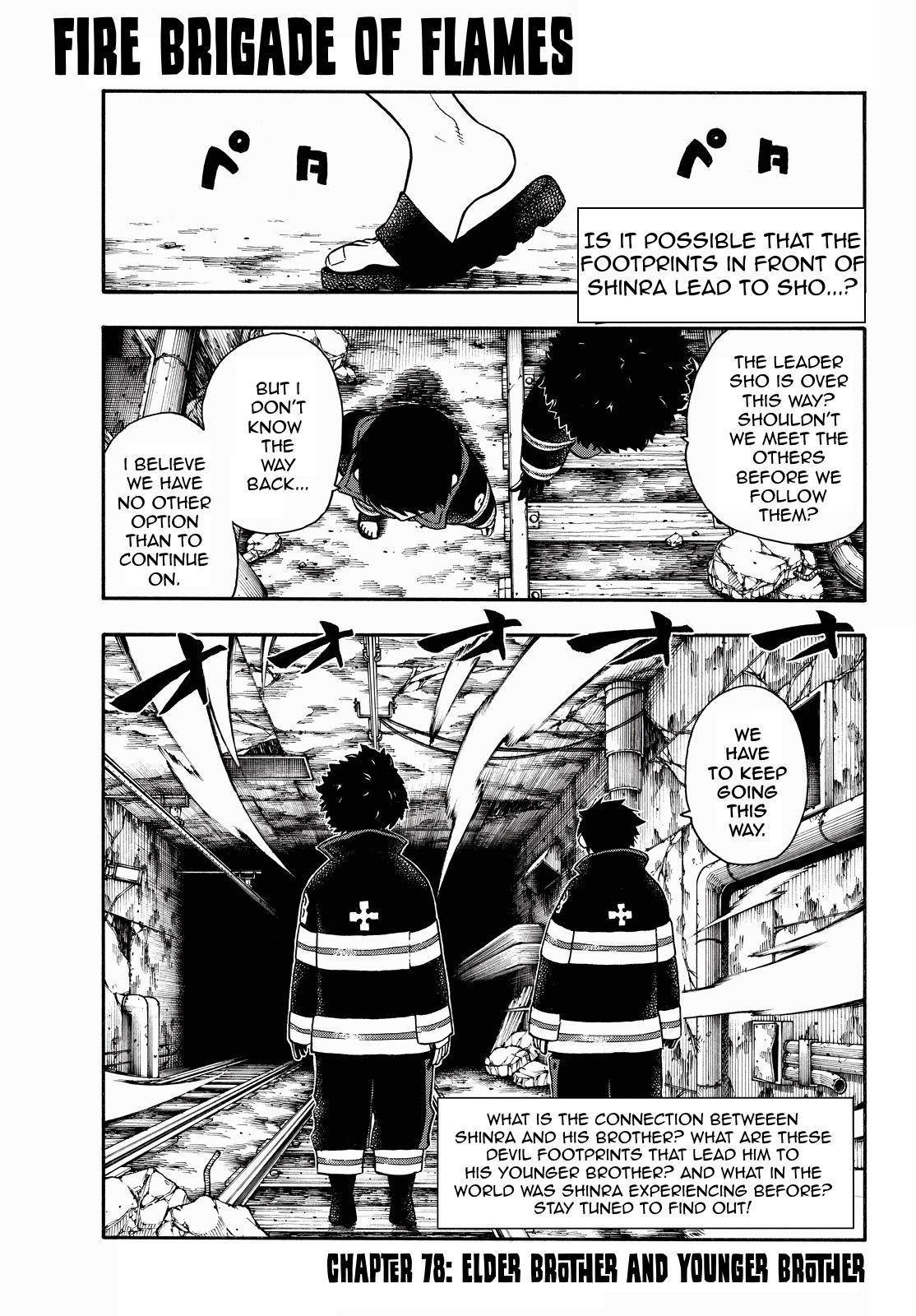 Enen no Shouboutai Chapter 78 page 3 - Chapter 78: Elder Brother and Younger Brother
