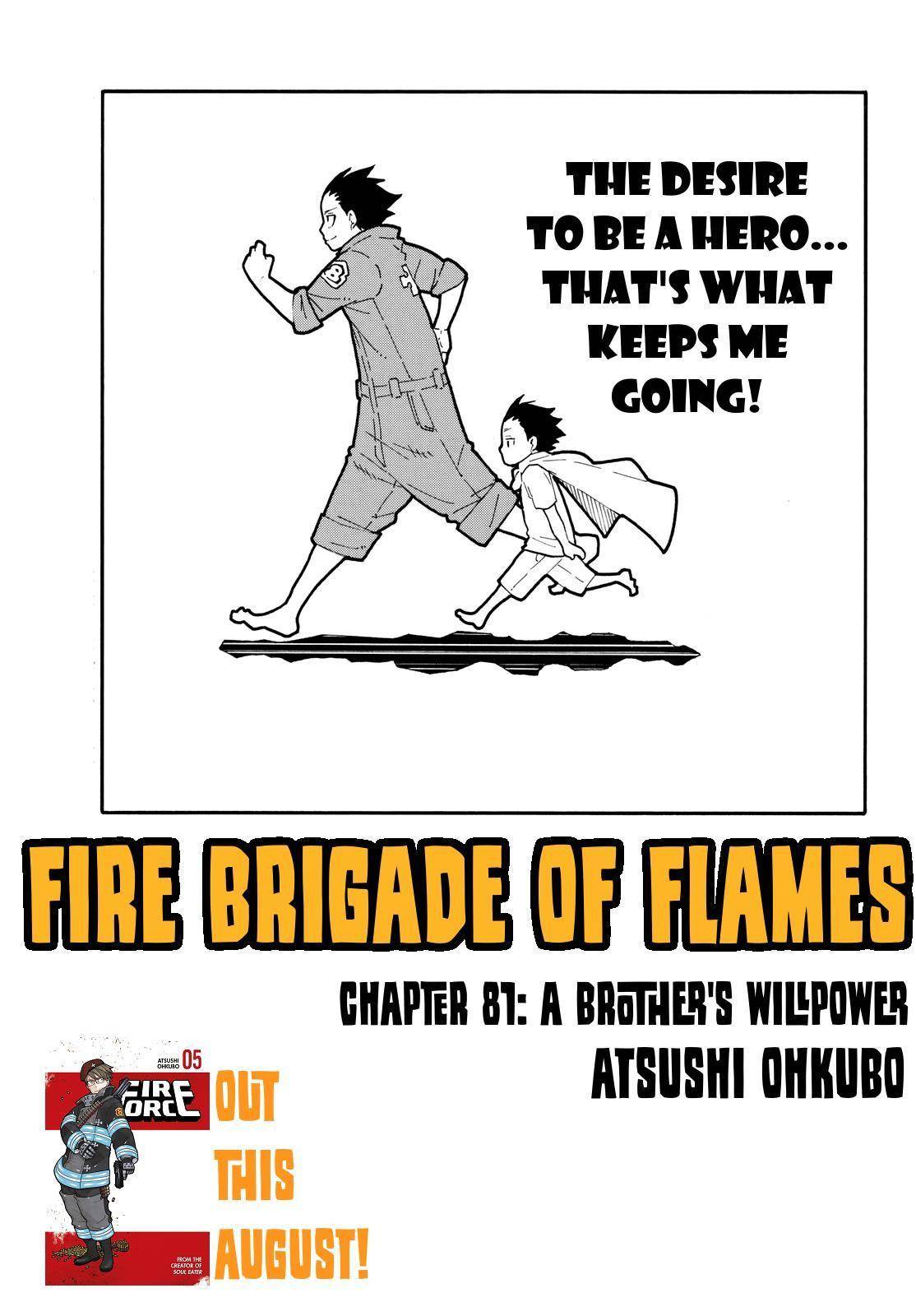 Enen no Shouboutai Chapter 81 page 1 - Chapter 81: A Brother's Willpower