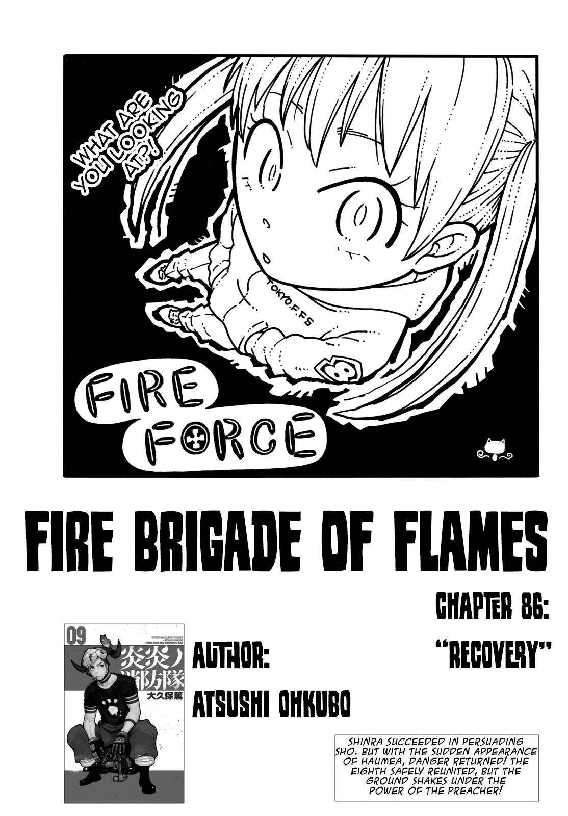 Enen no Shouboutai Chapter 86 page 1 - Chapter 86: "Recovery"