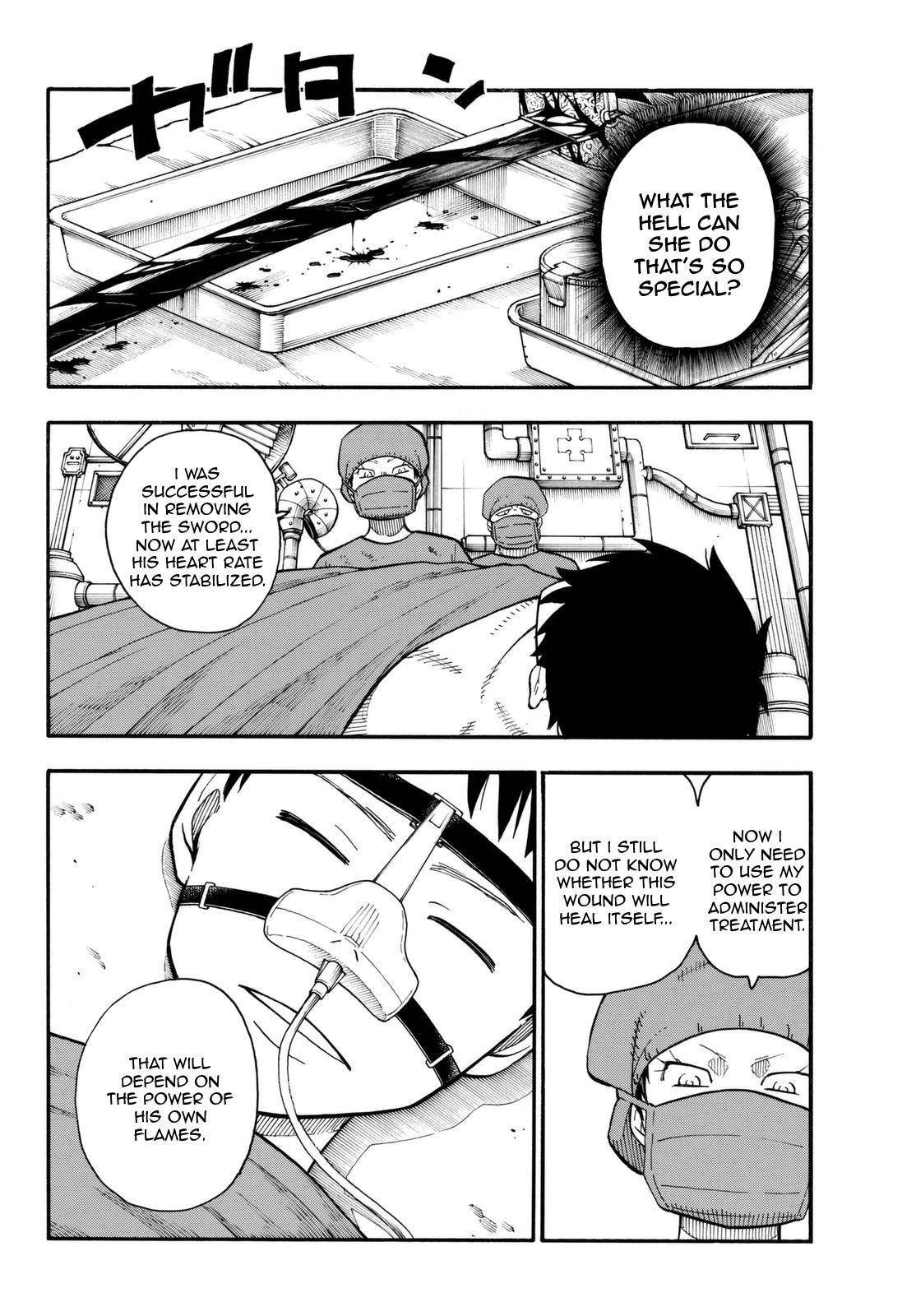Enen no Shouboutai Chapter 87 page 4 - Chapter 87: Medicine and Fire