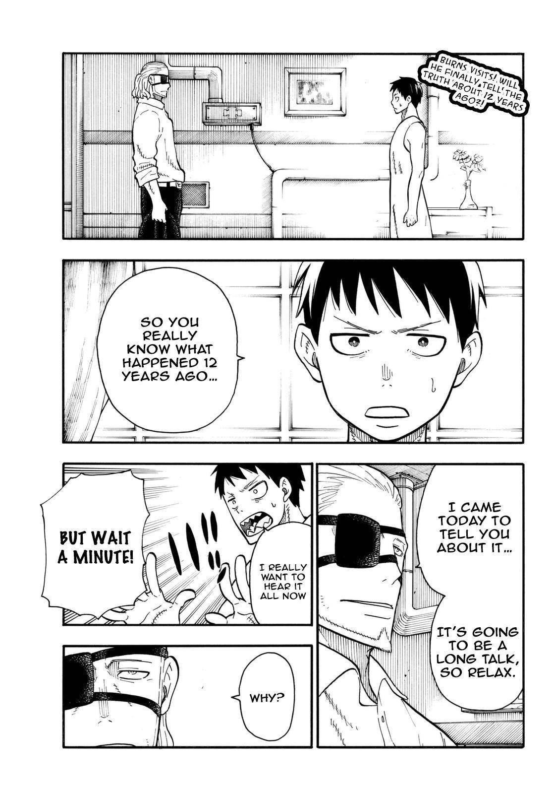 Enen no Shouboutai Chapter 88 page 1 - Chapter 88: "The Past and the Present"