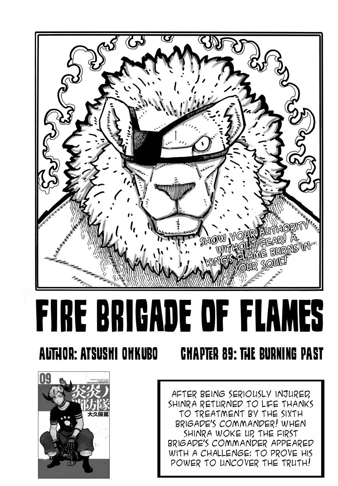 Enen no Shouboutai Chapter 89 page 1 - Chapter 89: The Burning Past
