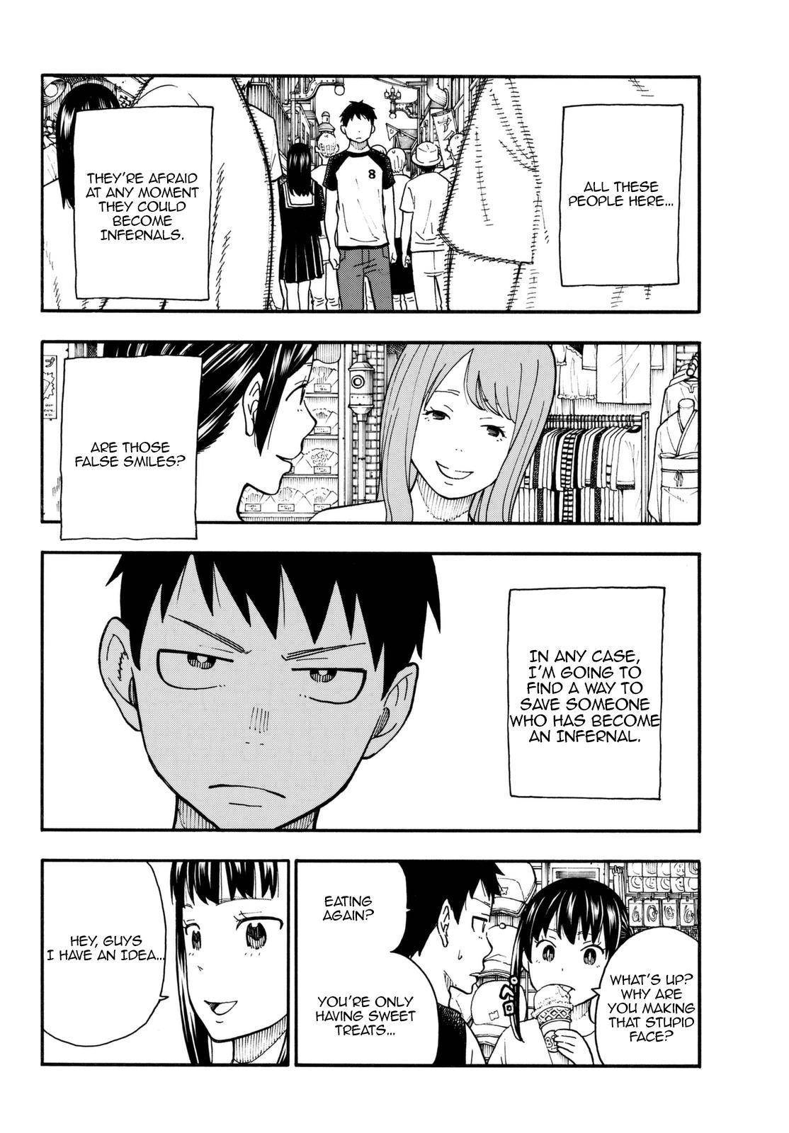 Enen no Shouboutai Chapter 92 page 11 - Chapter 92: The Lieutenant's Transformation Project