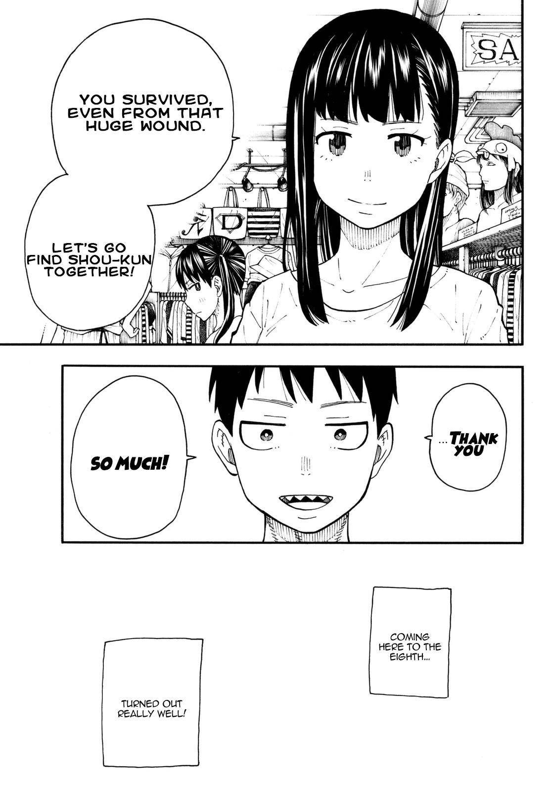Enen no Shouboutai Chapter 92 page 16 - Chapter 92: The Lieutenant's Transformation Project