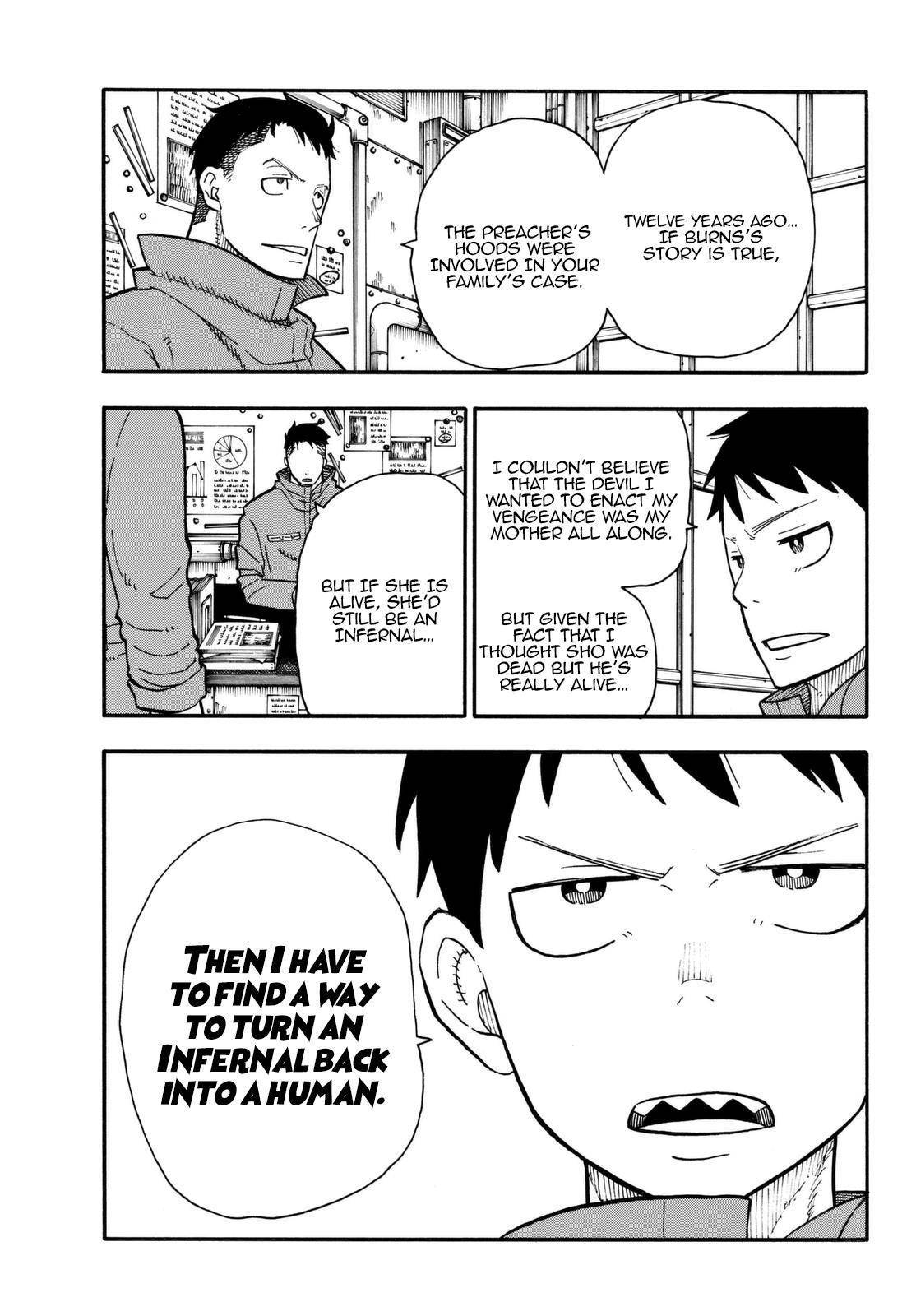 Enen no Shouboutai Chapter 92 page 4 - Chapter 92: The Lieutenant's Transformation Project