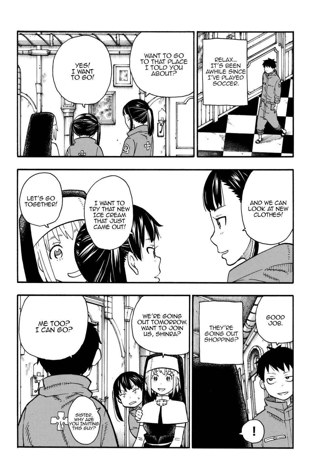 Enen no Shouboutai Chapter 92 page 7 - Chapter 92: The Lieutenant's Transformation Project