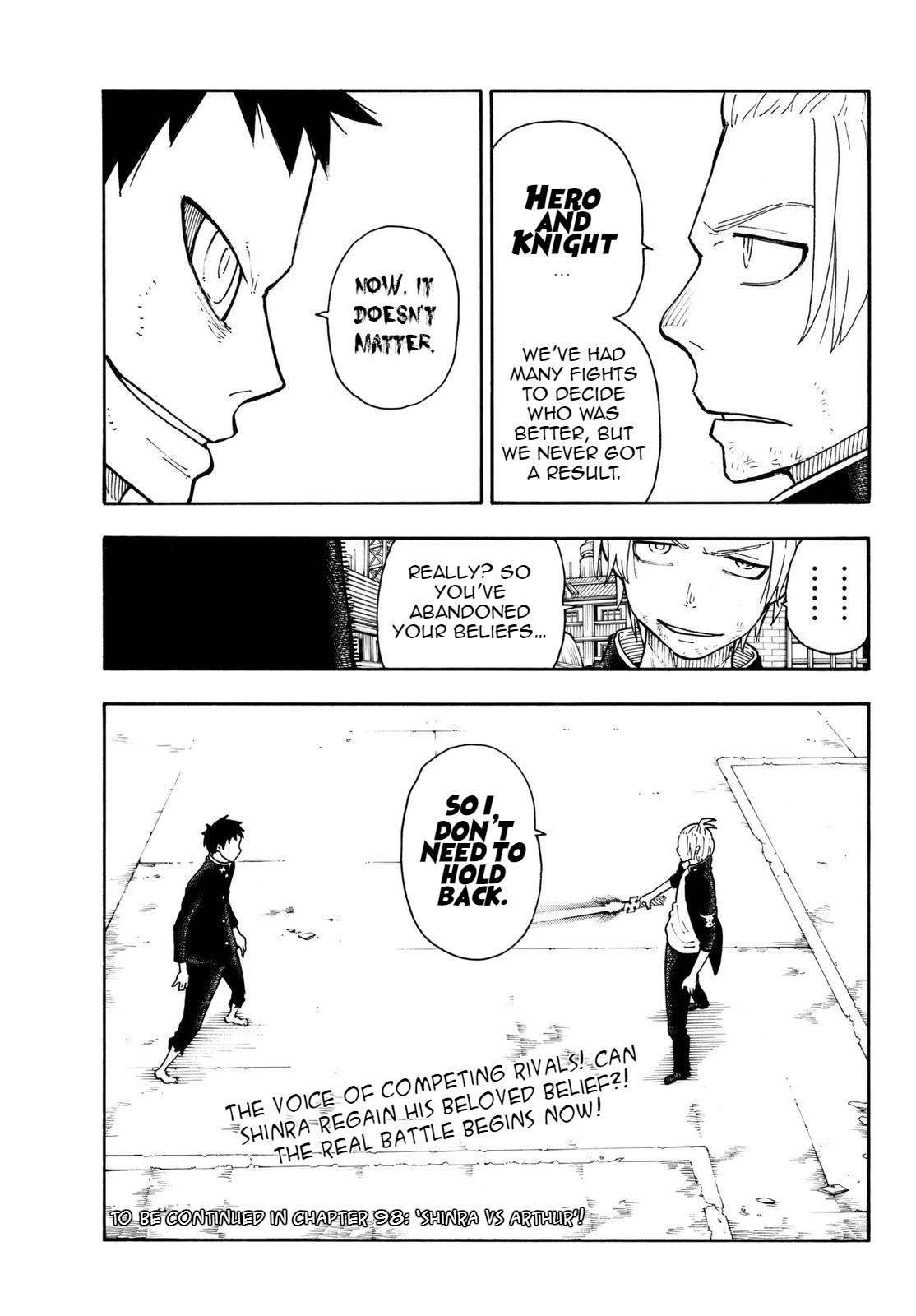 Enen no Shouboutai Chapter 97 page 19 - Chapter 97: The Relationship with the Knight King