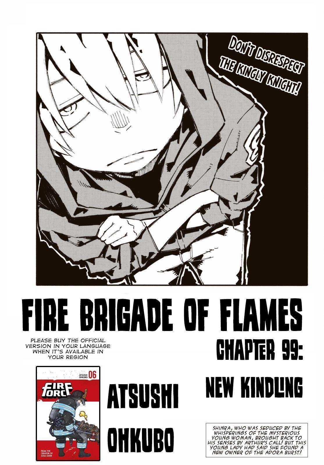 Enen no Shouboutai Chapter 99 page 1 - Chapter 99: New Kindling