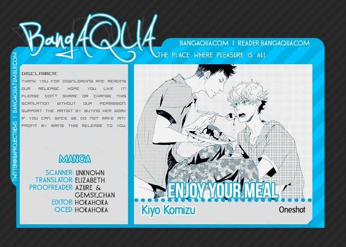 Enjoy Your Meal Chapter 0 page 2 - Chapter 0: vol.0: Oneshot