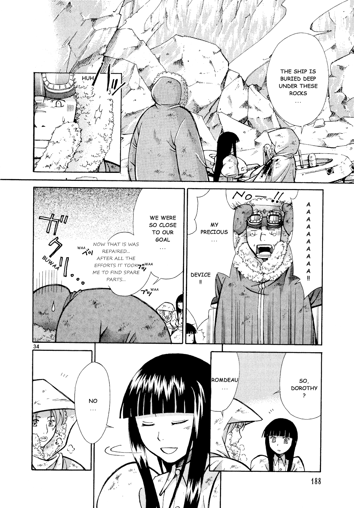 Ergo Proxy: Centzon Hitchers and Undertaker Chapter 10 page 35 - Chapter 10: The New World And The Ruby Coloured Shoe [END]