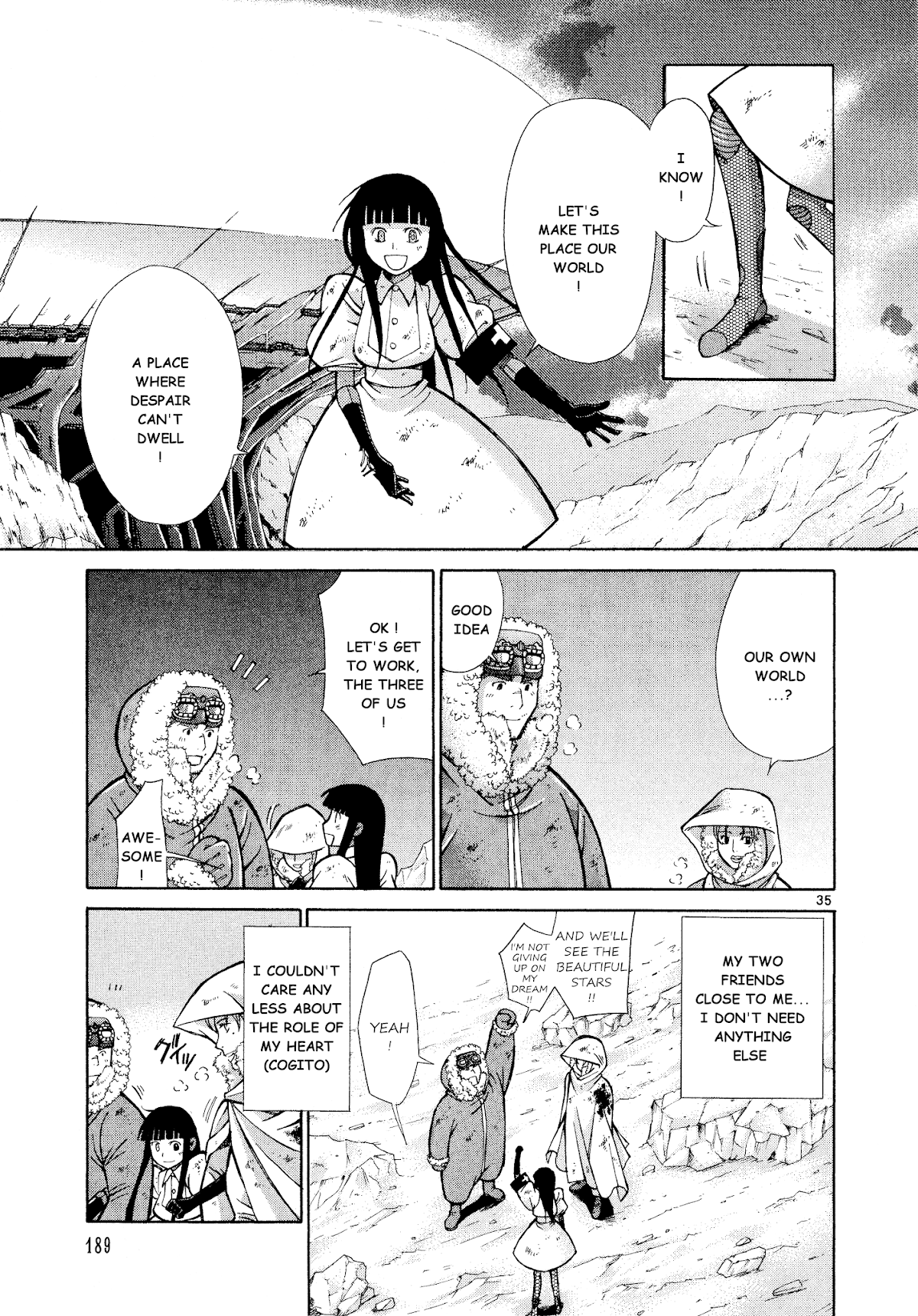Ergo Proxy: Centzon Hitchers and Undertaker Chapter 10 page 36 - Chapter 10: The New World And The Ruby Coloured Shoe [END]