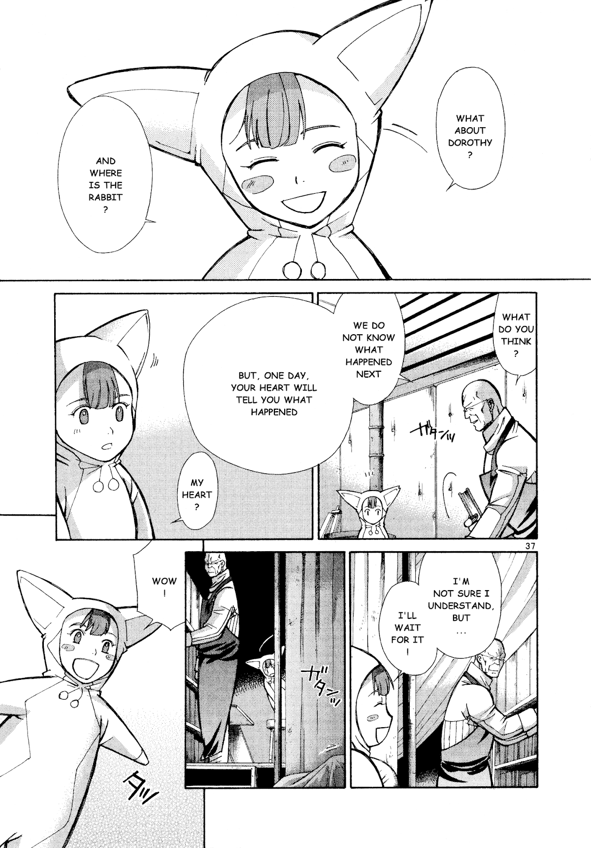 Ergo Proxy: Centzon Hitchers and Undertaker Chapter 10 page 38 - Chapter 10: The New World And The Ruby Coloured Shoe [END]