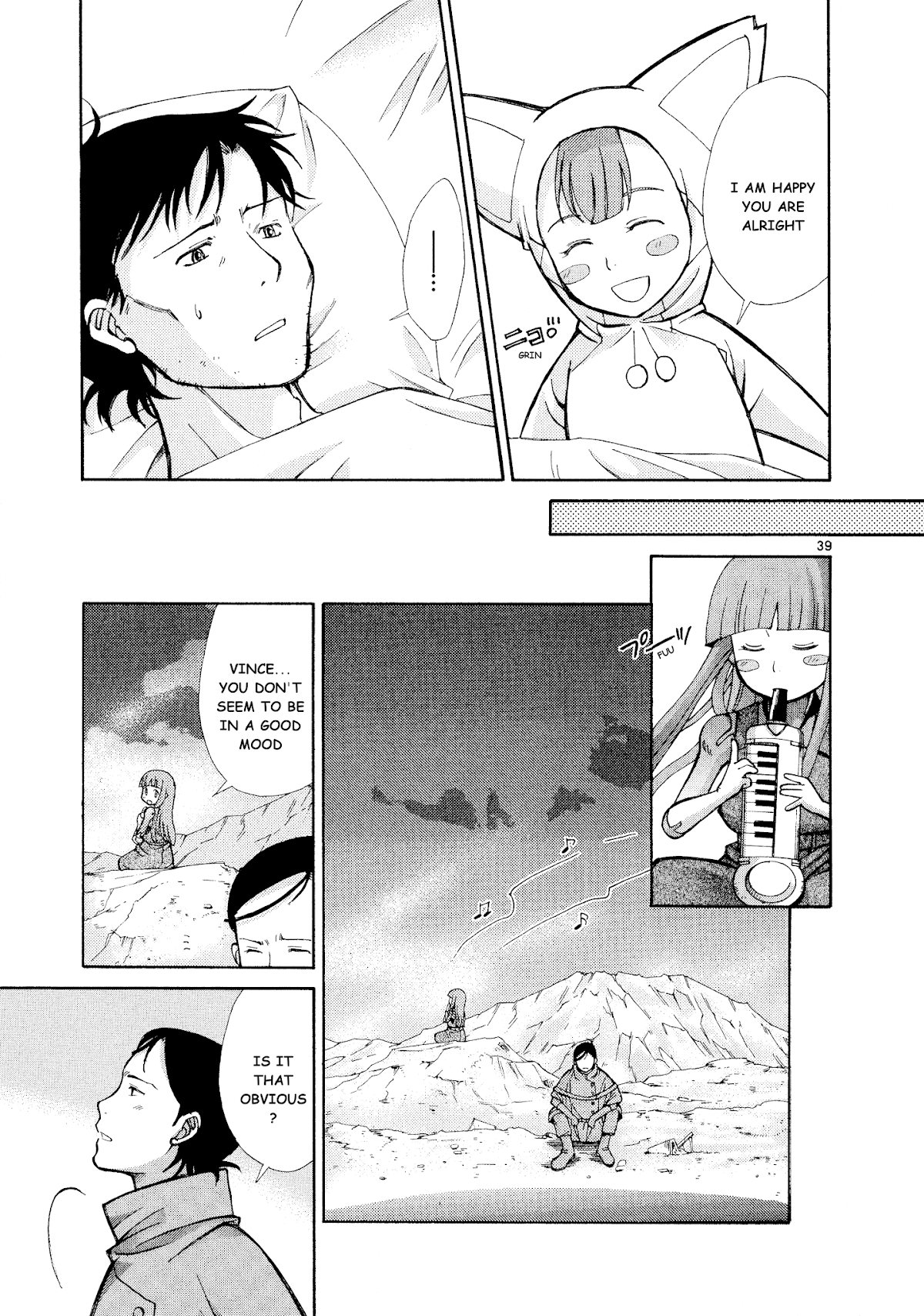Ergo Proxy: Centzon Hitchers and Undertaker Chapter 10 page 40 - Chapter 10: The New World And The Ruby Coloured Shoe [END]