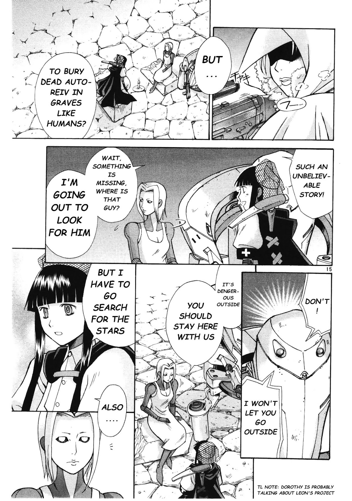 Ergo Proxy: Centzon Hitchers and Undertaker Chapter 3 page 16 - Chapter 3: Look At The Night Stars Above