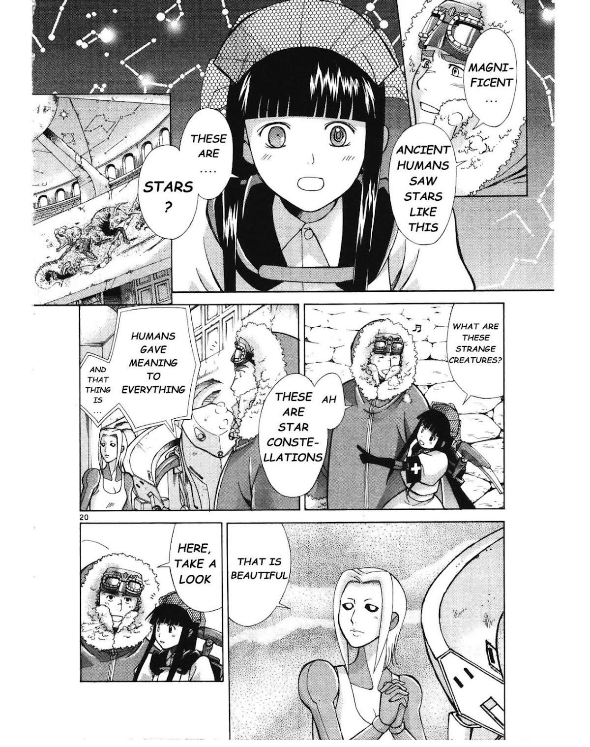 Ergo Proxy: Centzon Hitchers and Undertaker Chapter 3 page 21 - Chapter 3: Look At The Night Stars Above