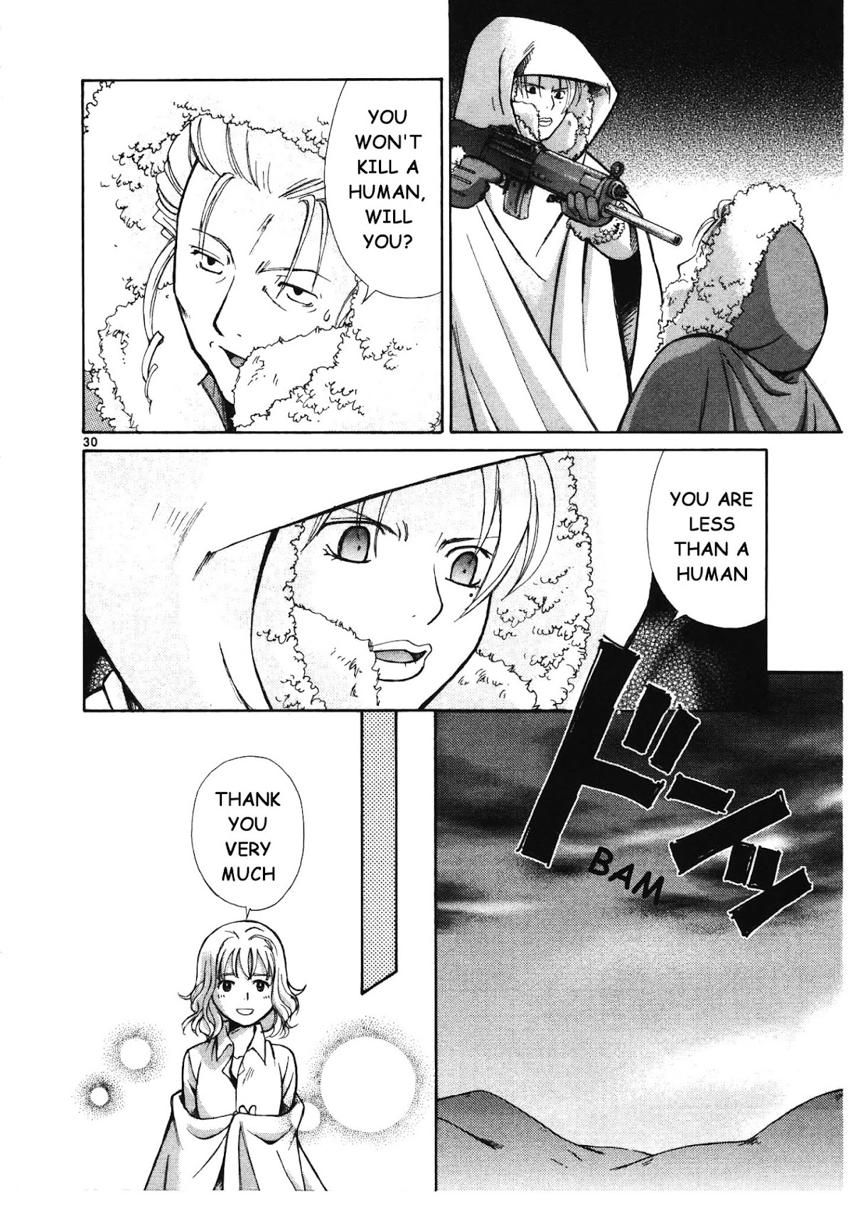Ergo Proxy: Centzon Hitchers and Undertaker Chapter 5 page 31 - Chapter 5: The Holy Mother's Lullaby