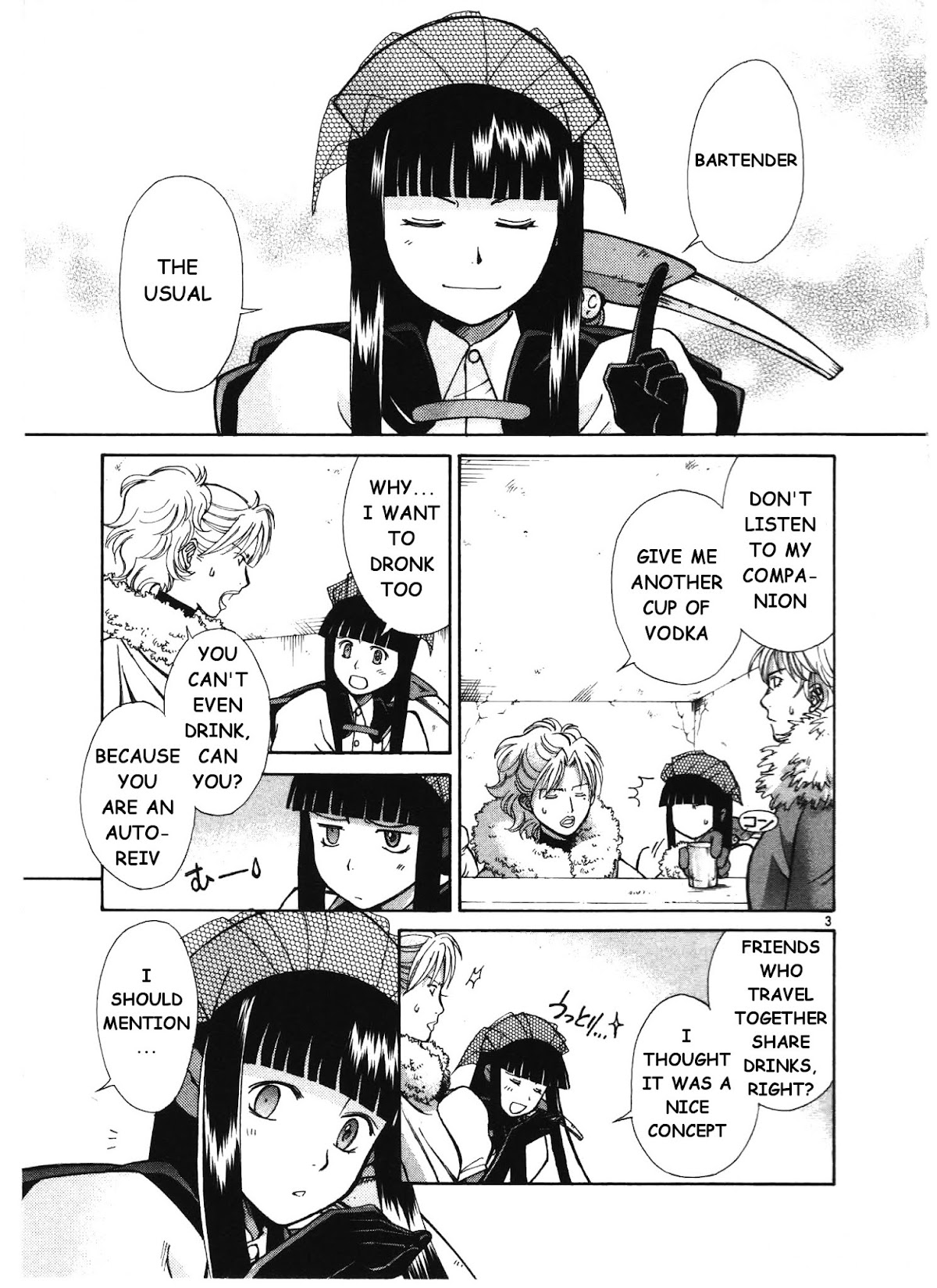 Ergo Proxy: Centzon Hitchers and Undertaker Chapter 5 page 4 - Chapter 5: The Holy Mother's Lullaby