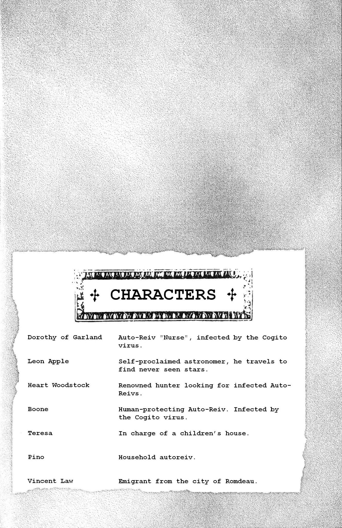 Ergo Proxy: Centzon Hitchers and Undertaker Chapter 6 page 4 - Chapter 6: A Starry Dream Lights Up The Night