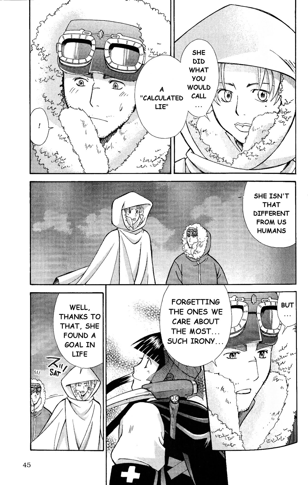 Ergo Proxy: Centzon Hitchers and Undertaker Chapter 6 page 45 - Chapter 6: A Starry Dream Lights Up The Night
