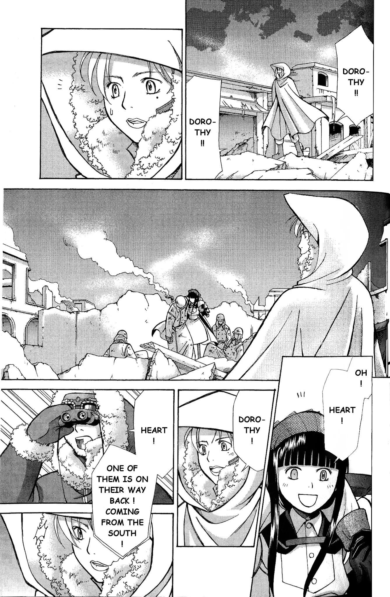 Ergo Proxy: Centzon Hitchers and Undertaker Chapter 7 page 23 - Chapter 7: Addressee's Song