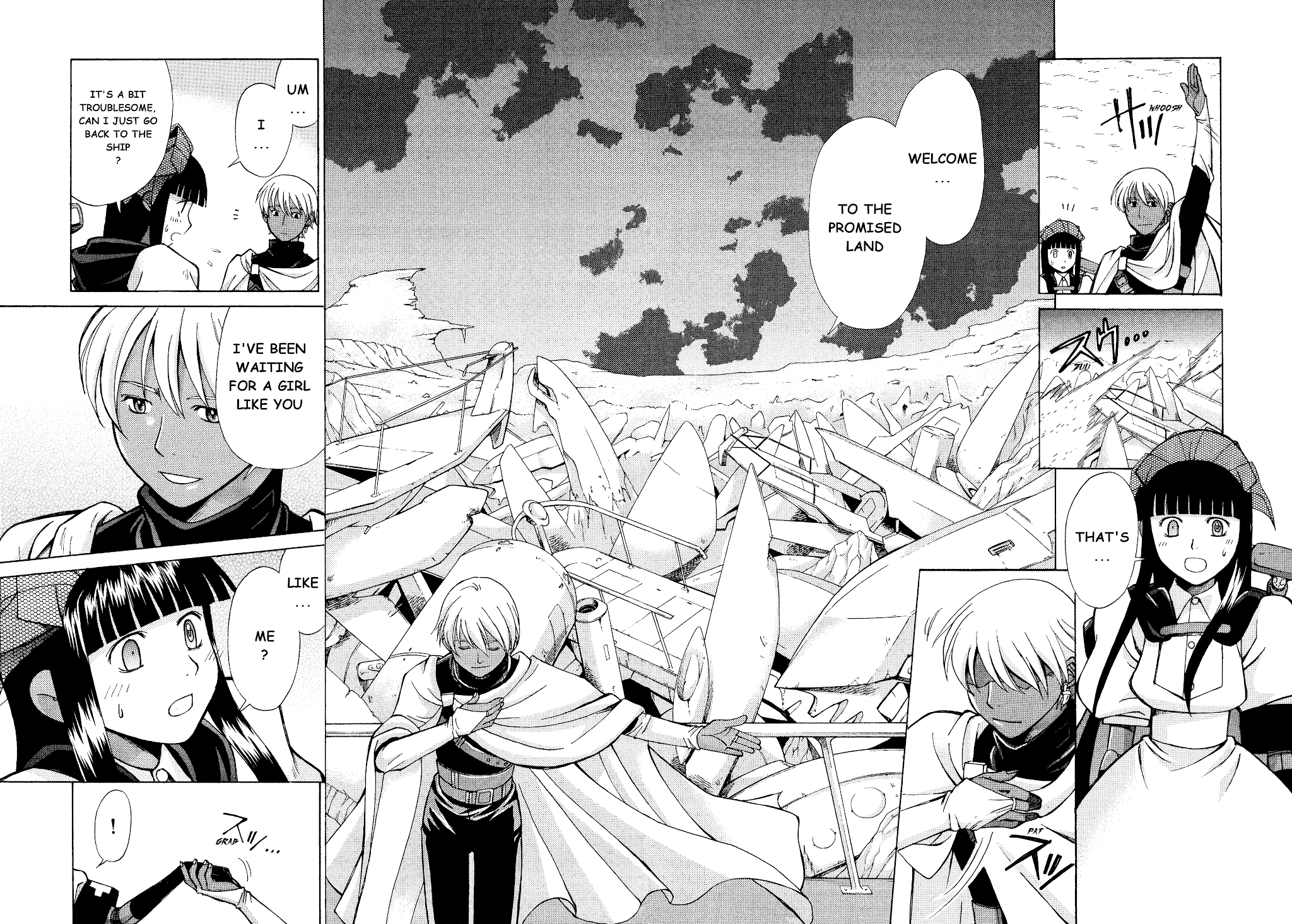 Ergo Proxy: Centzon Hitchers and Undertaker Chapter 8 page 17 - Chapter 8: Listen To The Wind's Chant