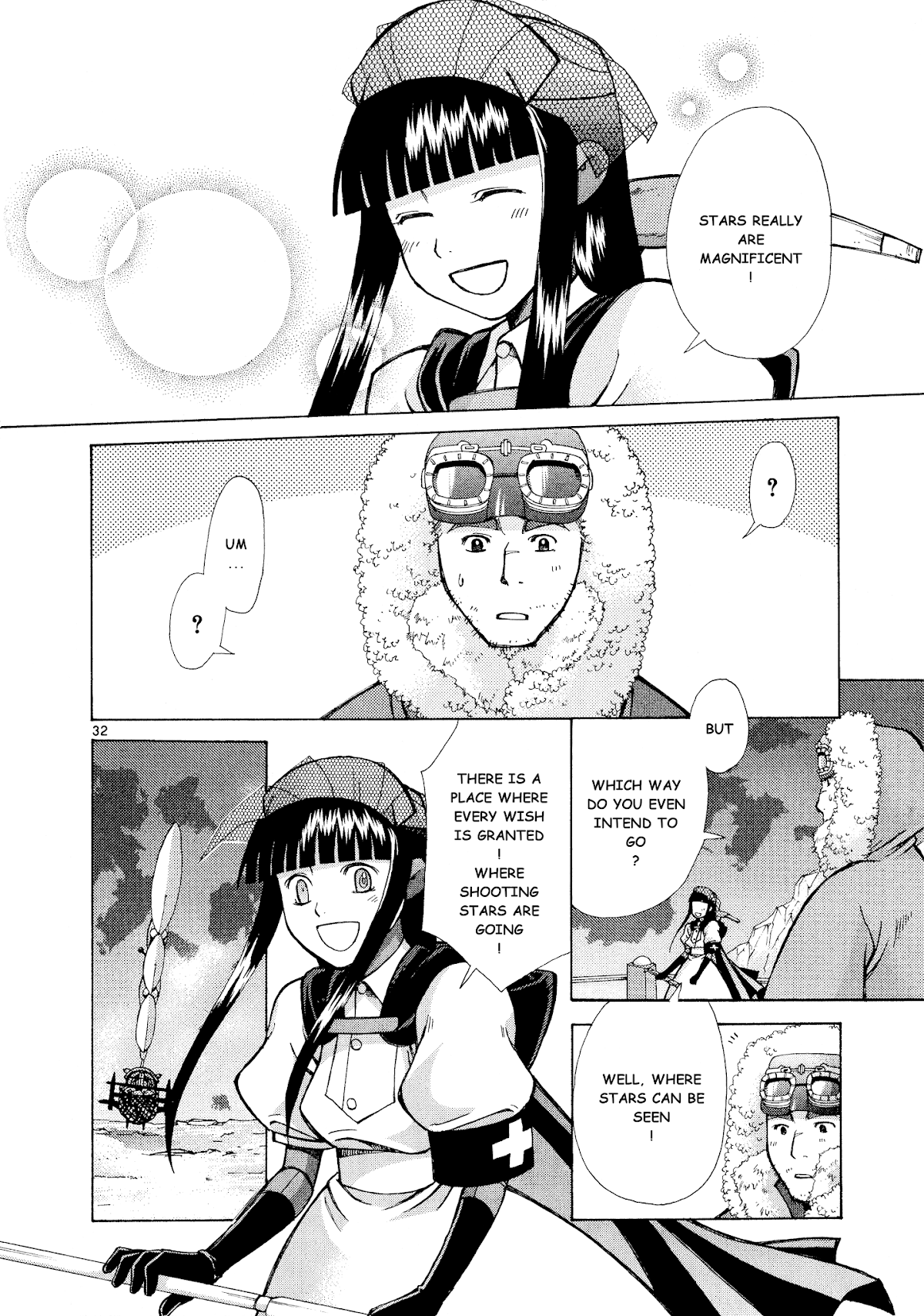 Ergo Proxy: Centzon Hitchers and Undertaker Chapter 8 page 32 - Chapter 8: Listen To The Wind's Chant