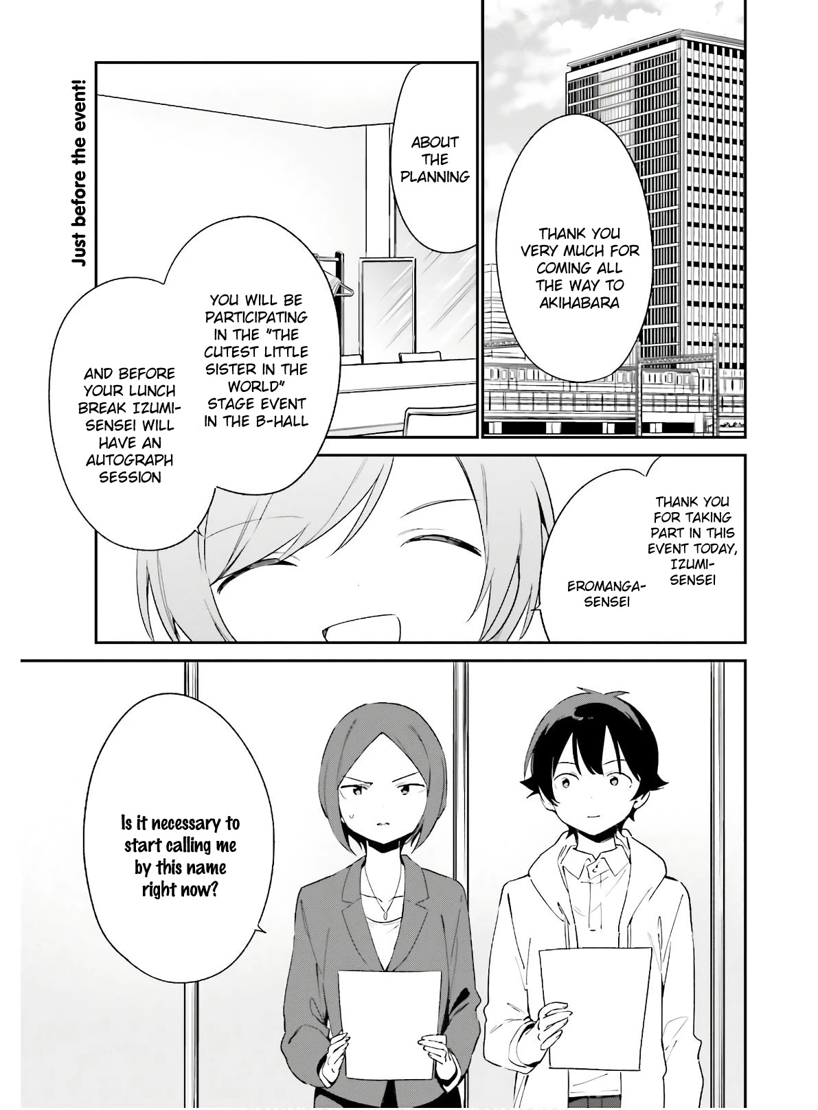 Ero Manga Sensei Chapter 67 page 1 - Chapter 67: Eromanga-sensei on Stage (2)