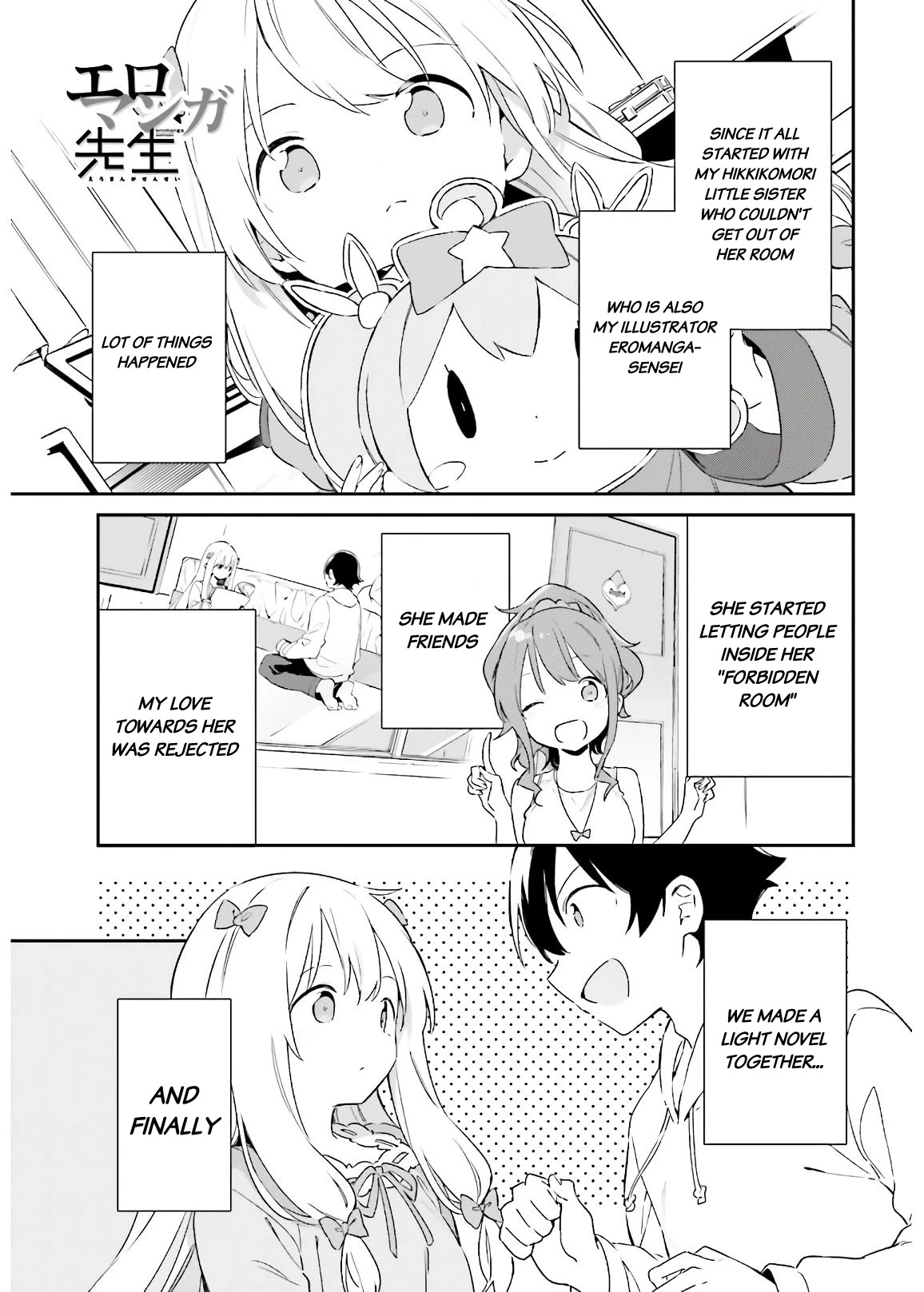 Ero Manga Sensei Chapter 74 page 1 - Chapter 74: Masamune and the Anime Announcement