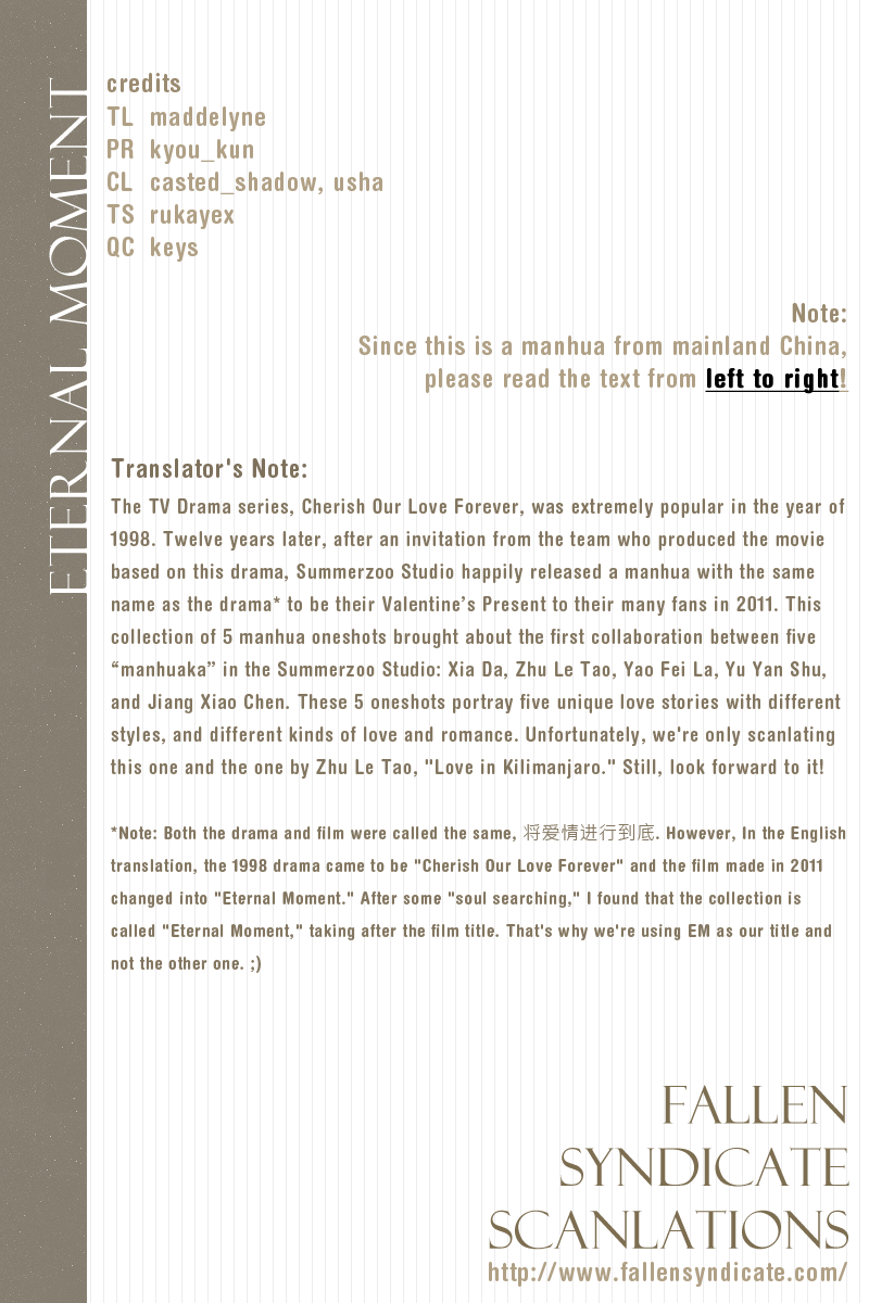 Eternal Moment Chapter 0.2 page 2 - Chapter 0 v2 : [Oneshot]