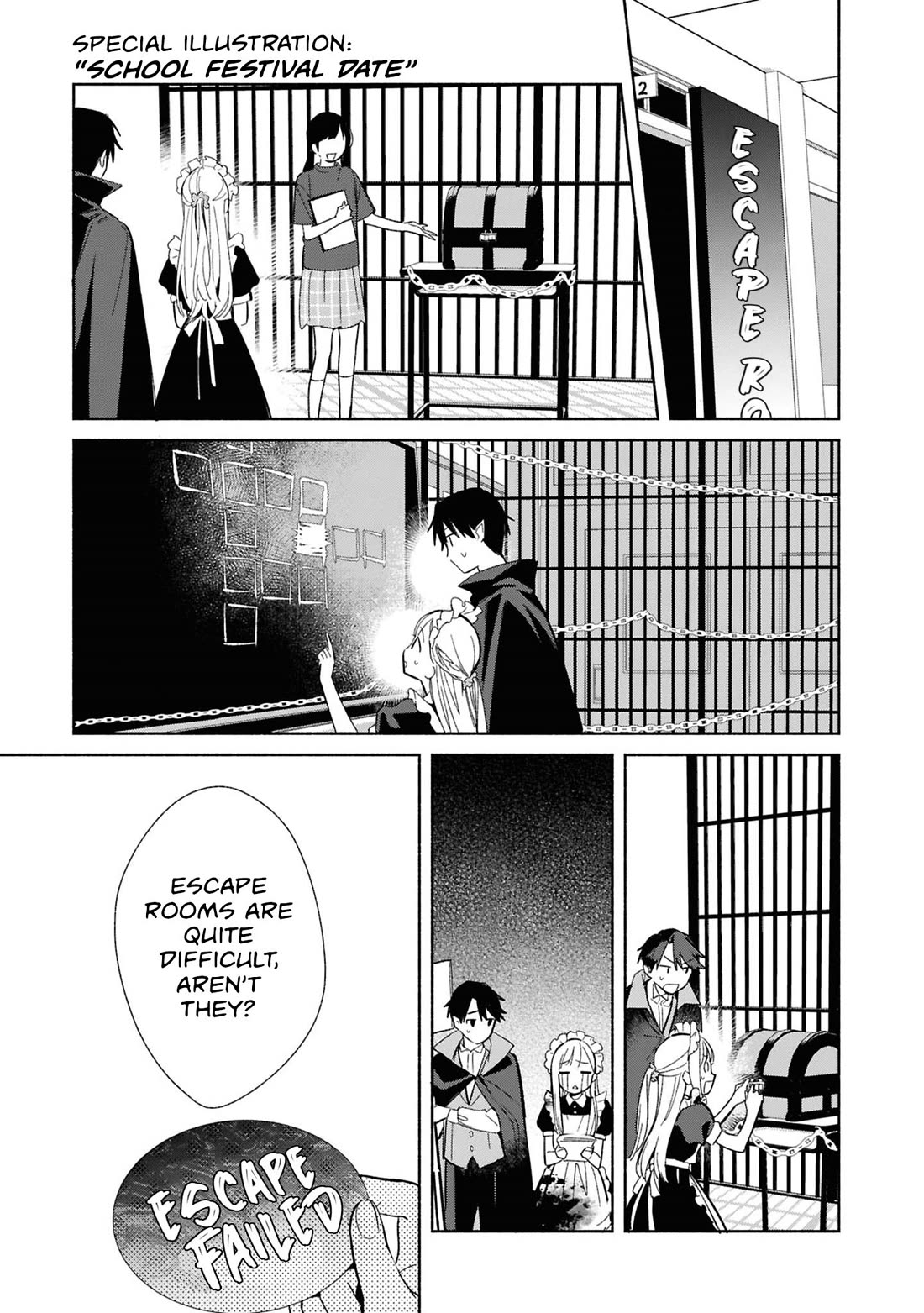 Even a Replica Falls in Love Chapter 25.5 page 1 - Chapter 25.5: Special Illustration - School Festival Date