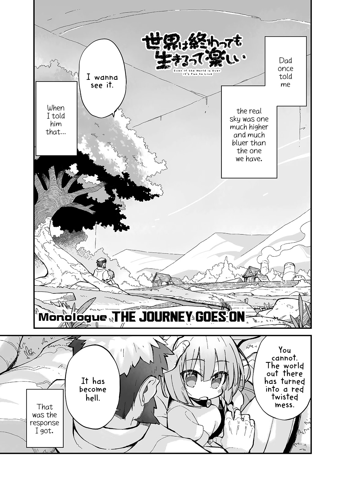 Even If the World is Over it's Fun to Live Chapter 7.5 page 1 - Chapter 7.5: The Journey Goes On