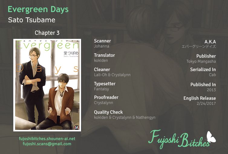 Evergreen Days Chapter 3 page 1 - Chapter 3