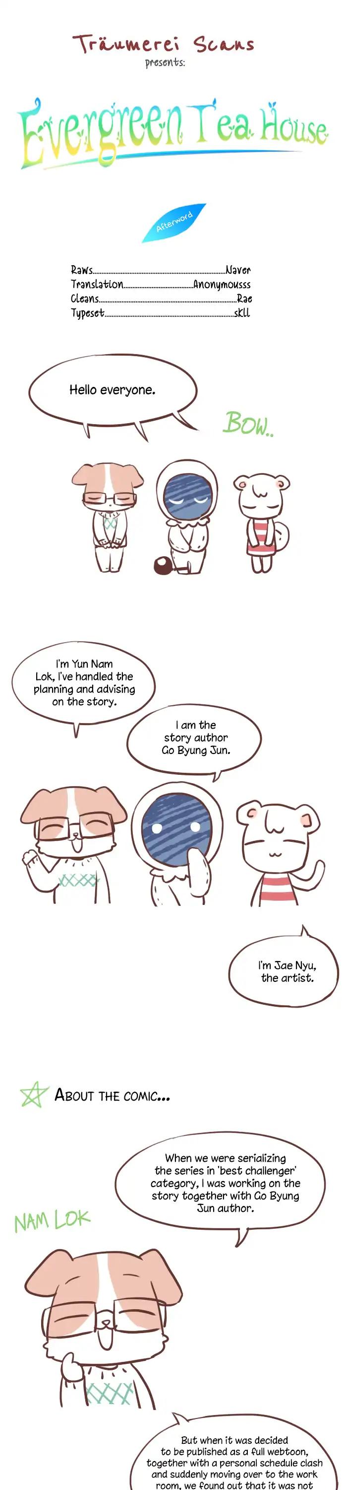 Evergreen Tea Shop Chapter 100.5 page 1 - Chapter 100.5