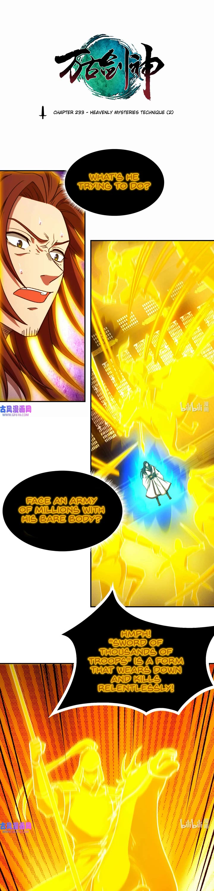 Everlasting God of Sword Chapter 233 page 1 - Chapter 233: Heavenly Mysteries Technique (2)
