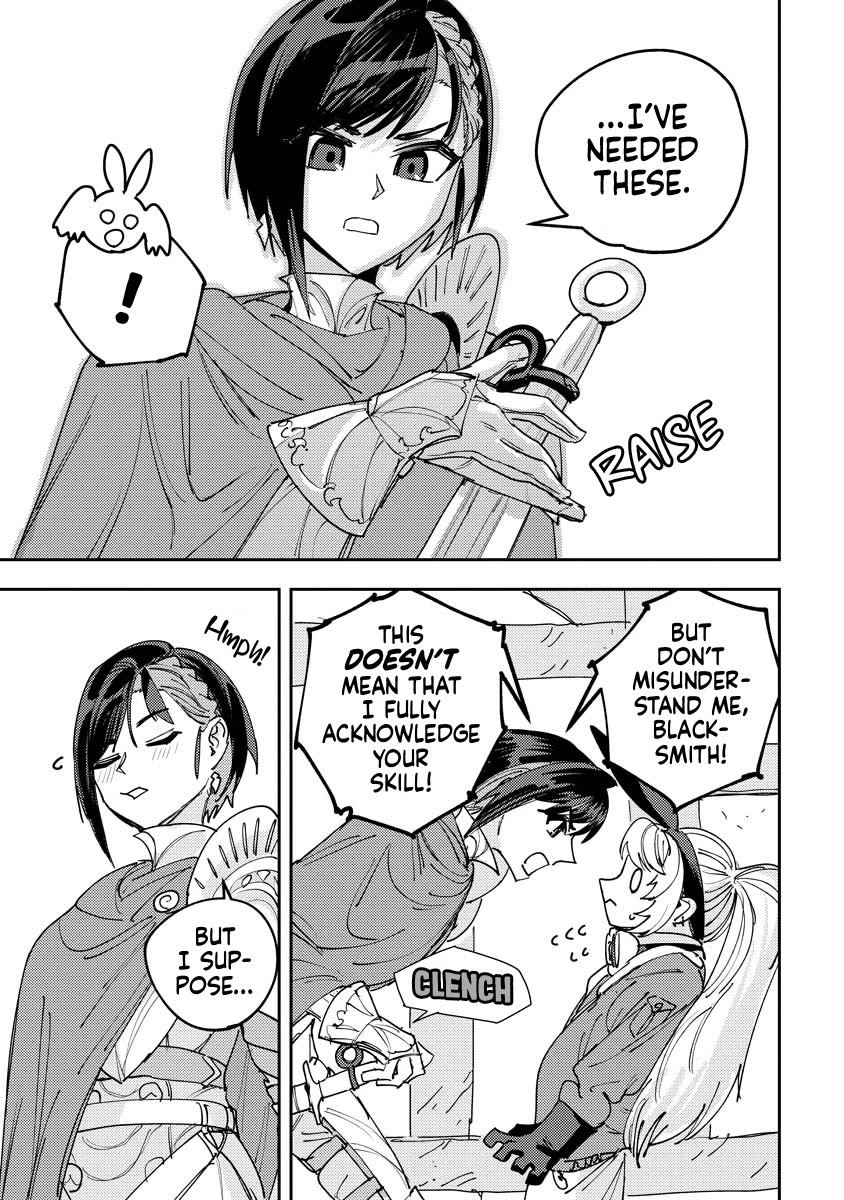 Every Adventure Needs Weapons! ~The Meticulous Rudy's Blacksmith Life~ Chapter 12 page 34 - Chapter 12: Commission for Elio, Traveling Merchant's Son