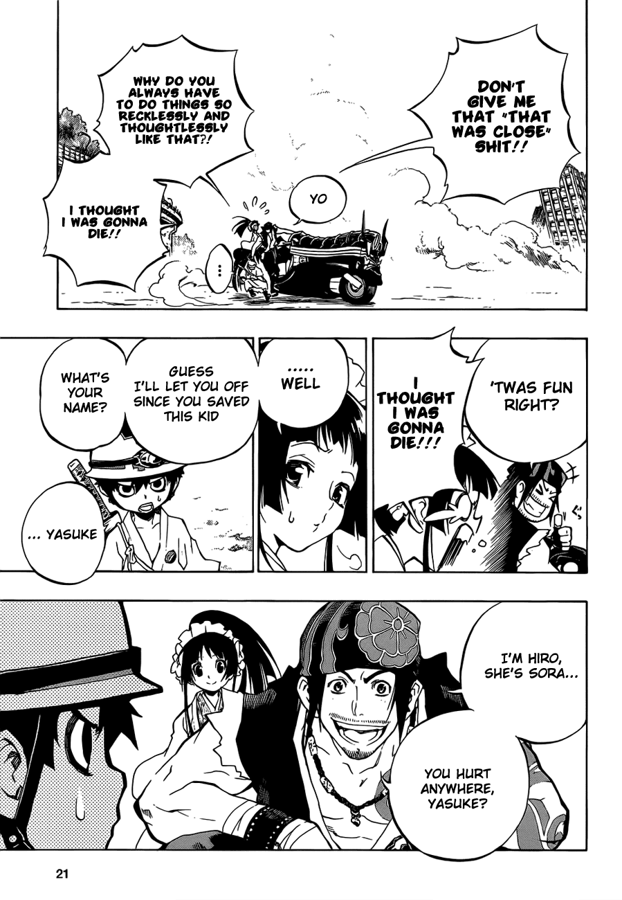Examurai Chapter 1 page 11 - Chapter 1 v2 : Hiro Of The Blue Flames