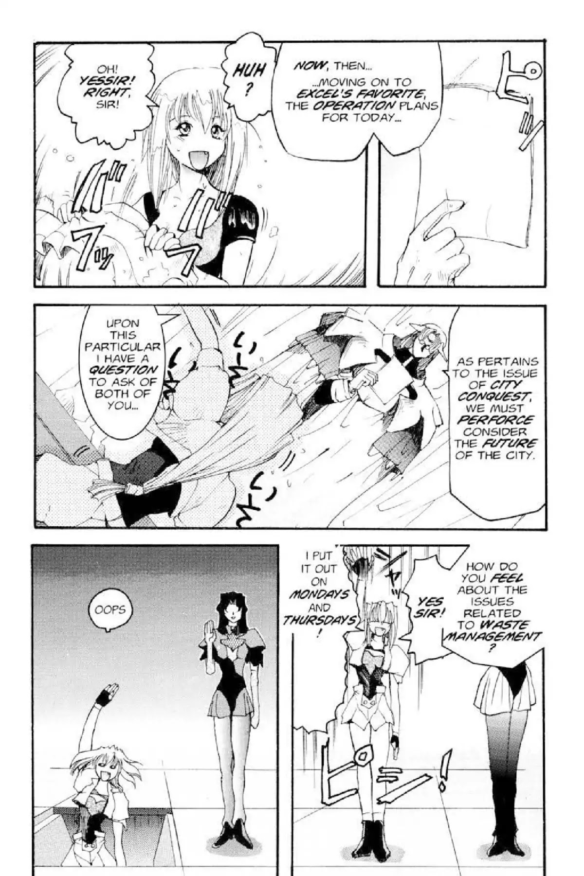 Excel Saga Chapter 1.5 page 5 - Vol.1 Mission 5: Those That Burn, Those That Get Burned