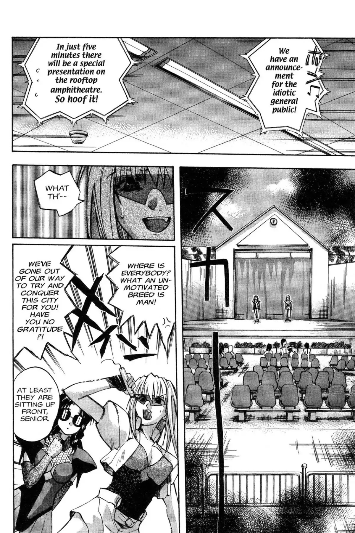 Excel Saga Chapter 10.1 page 8 - Vol.10 Mission 1: Sometimes Weak and Sometimes Fragile