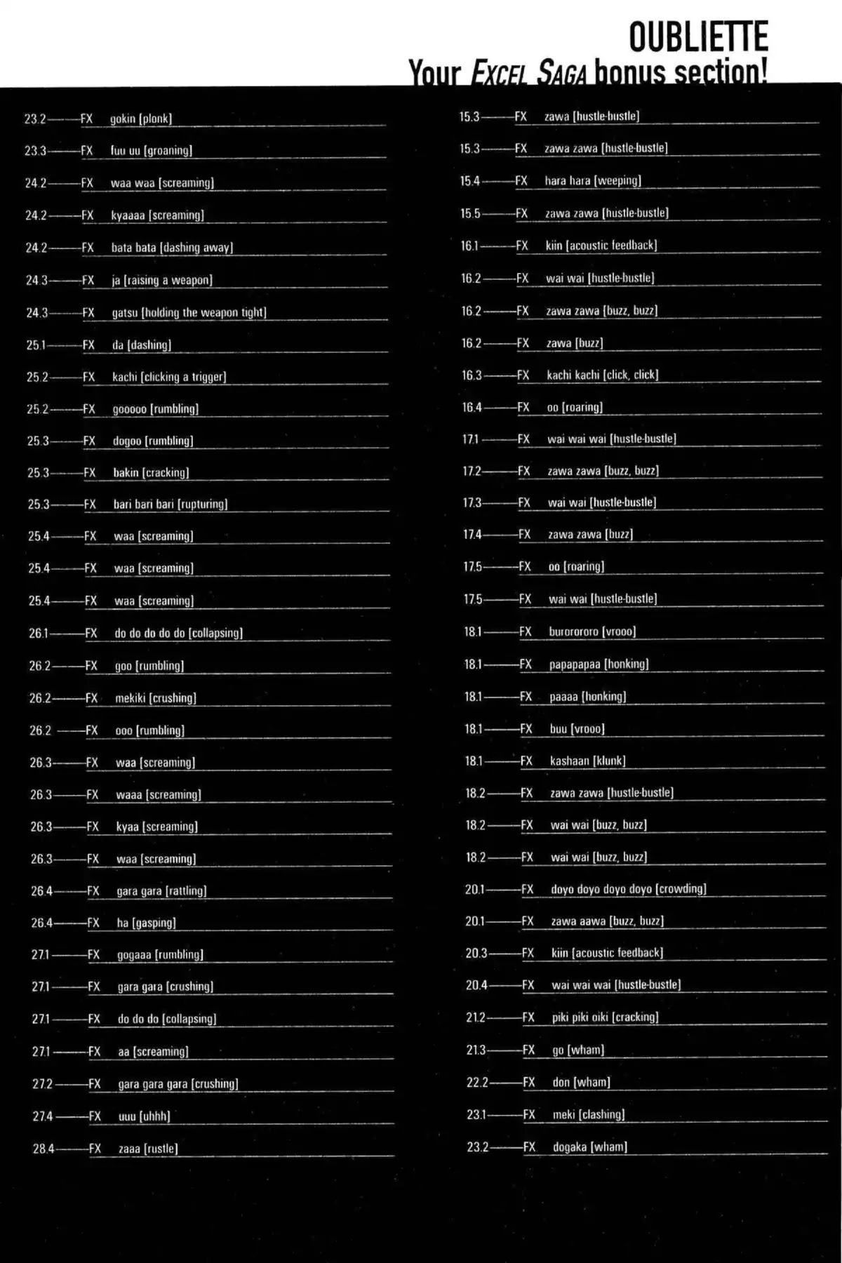 Excel Saga Chapter 10.5-6 page 2 - Vol.10 Oubliette (Excel Saga Bonus Section)