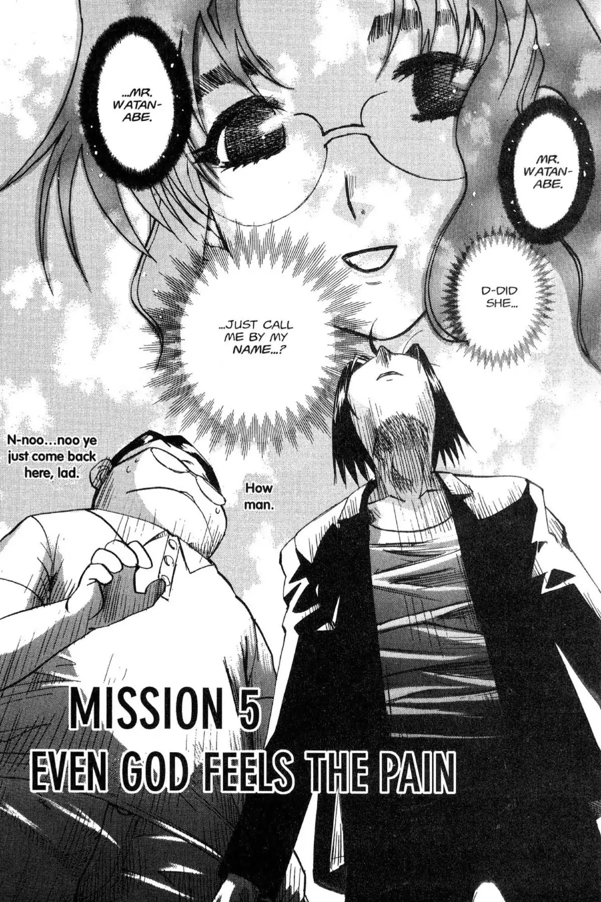 Excel Saga Chapter 10.5 page 2 - Vol.10 Mission 5: Even God Feels the Pain